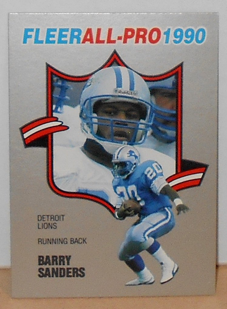 1990 Fleer Barry Sanders: All-Pro, 4 of 25, see photos.