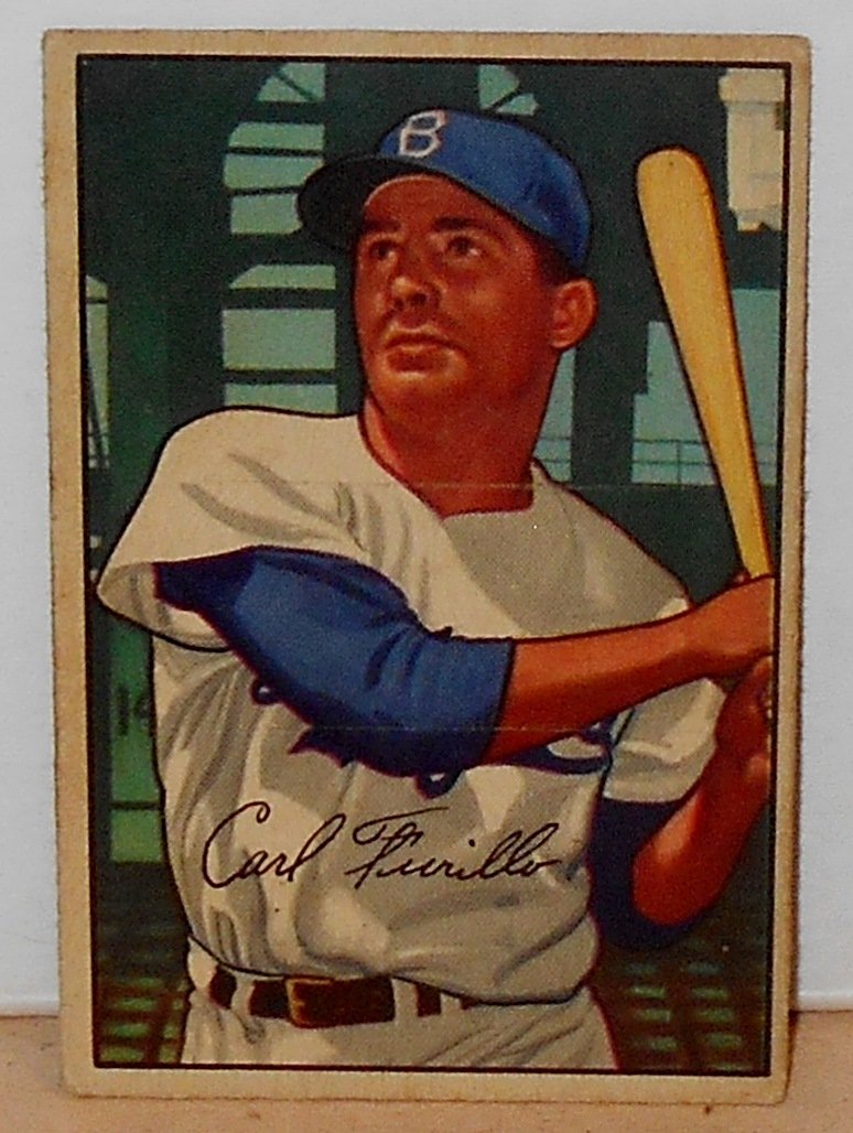 1952 Bowman Carl Furillo: #24, see photos.