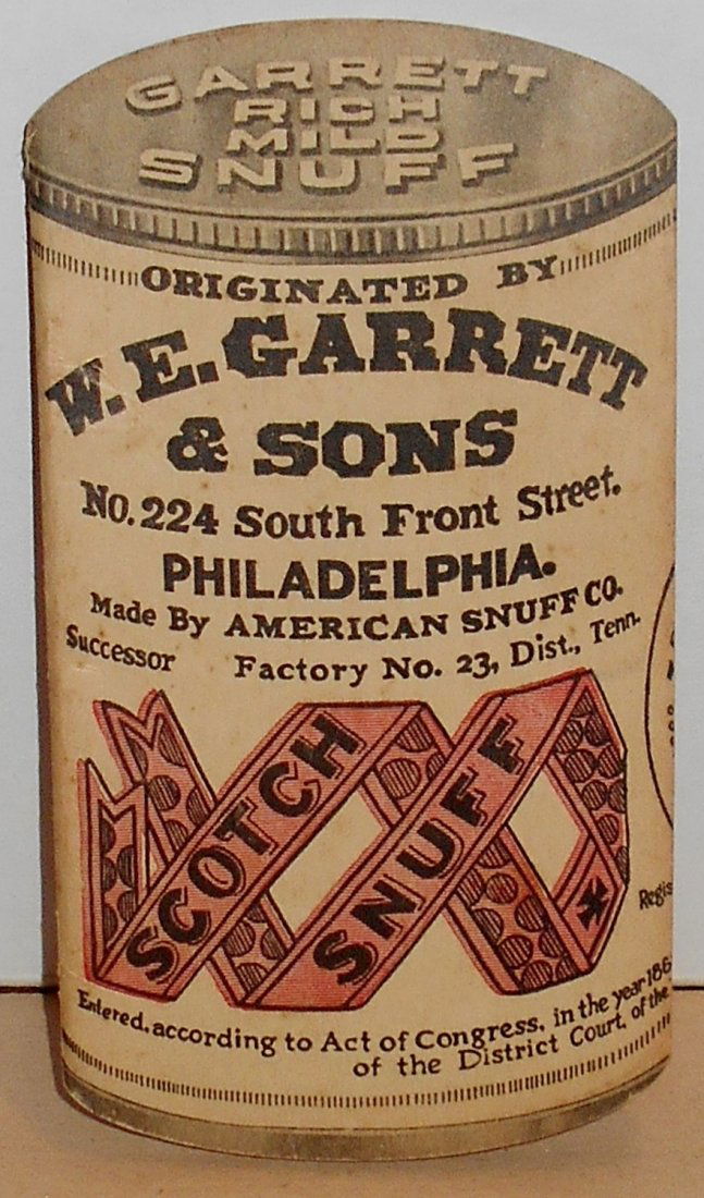Pocket Handbook: 1942 W.E. Garrett & Sons Snuff, Philadelphia, pocket handbook, see photos.