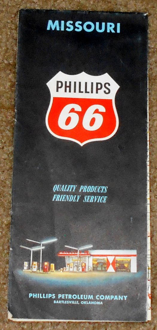 Phillips 66 Road Map: Missouri road map by Phillips 66, see photos.