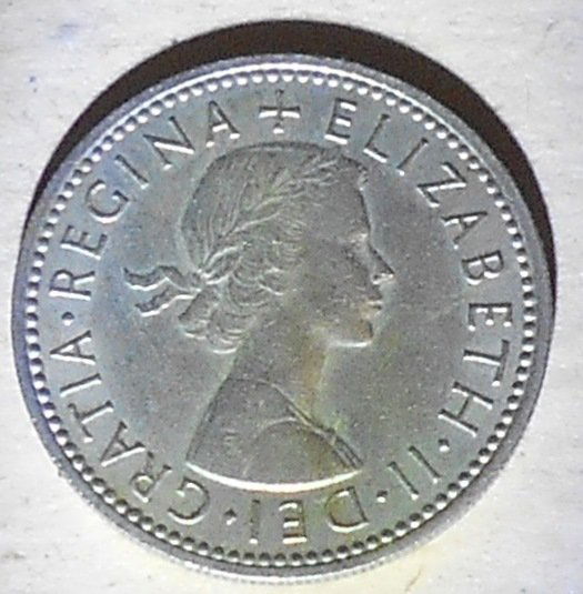 Dei Gratia Regina Elizabeth: 1966, one schilling, see photos.
