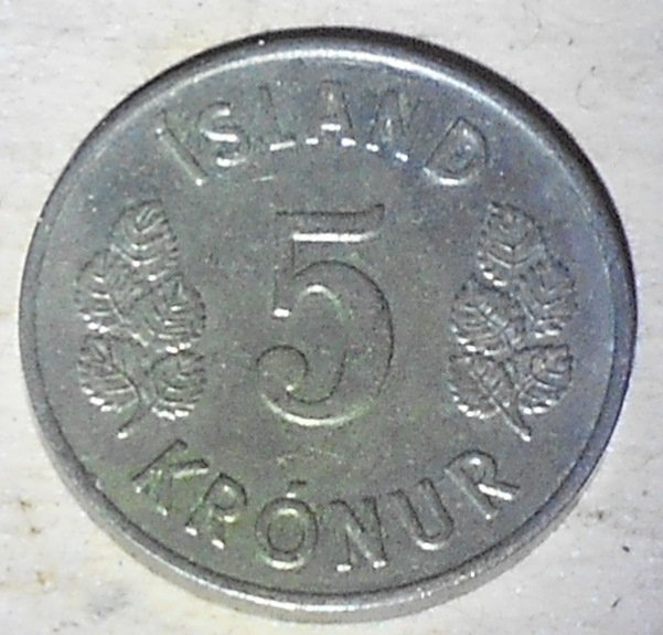 Island: 5 Kronur, 1969, see photos.