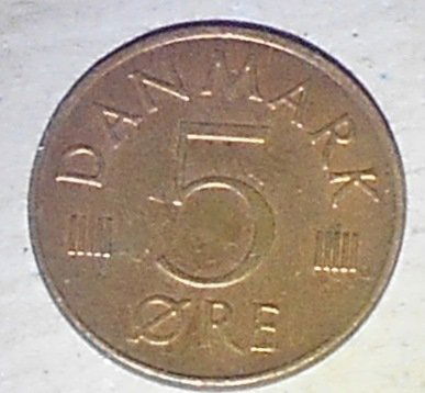 Danmark: 1980, 5 Ore, see photos.