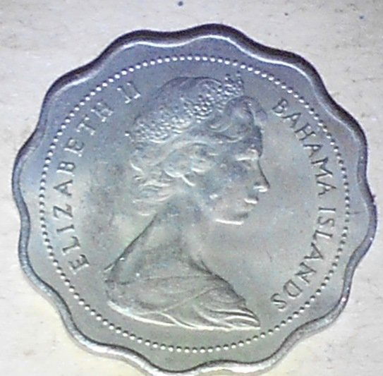 Elizabeth II Bahama Islands: 1968, ten cents, see photos.