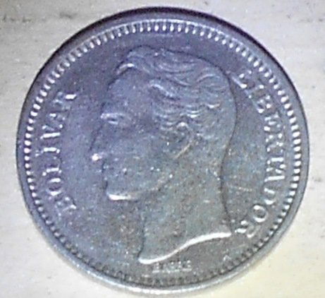 Bolivar Libertador: 1965, 50 centimos, see photos.
