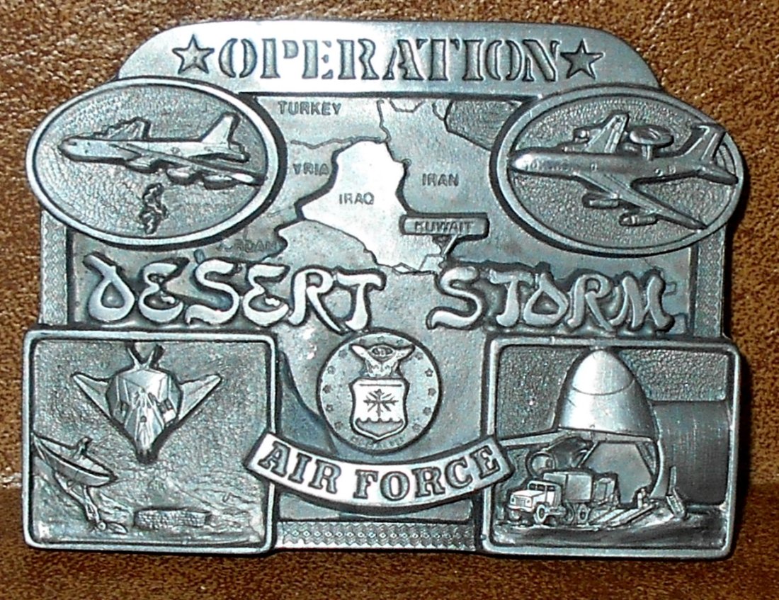 Desert Storm Belt Buckle: Air Force, numbered, limited edition, see photos.