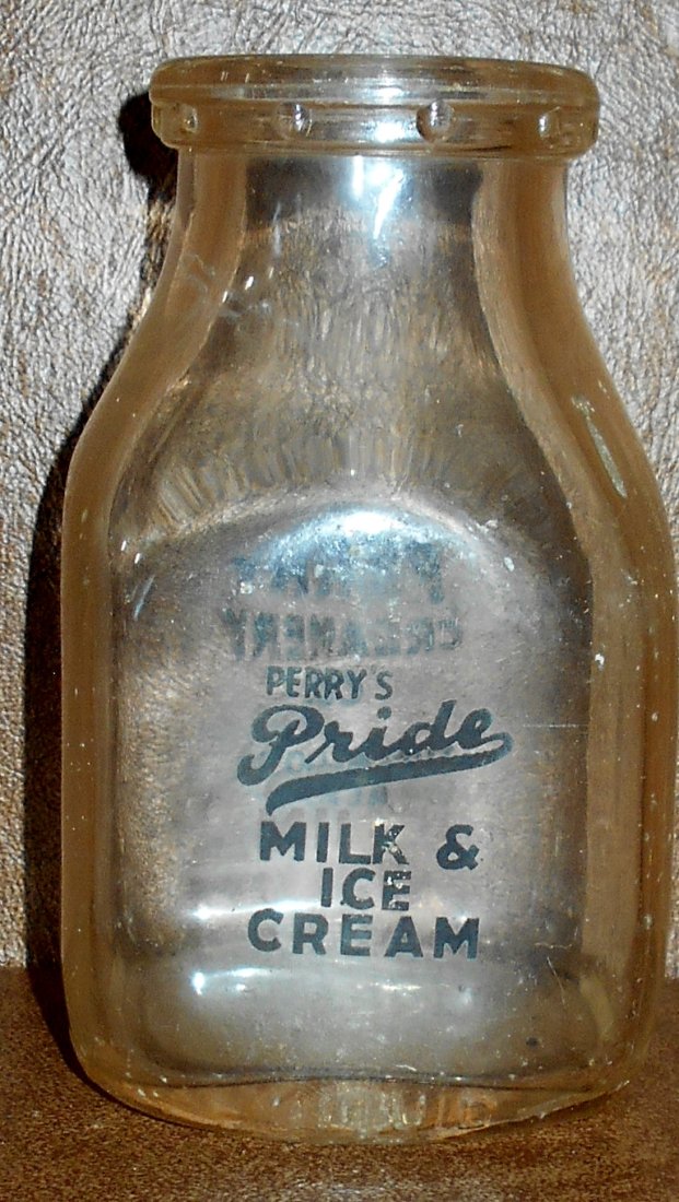 Perry's Pride Milk Bottle: Tuscaloosa, Ala. 1/2 pint, see photos.