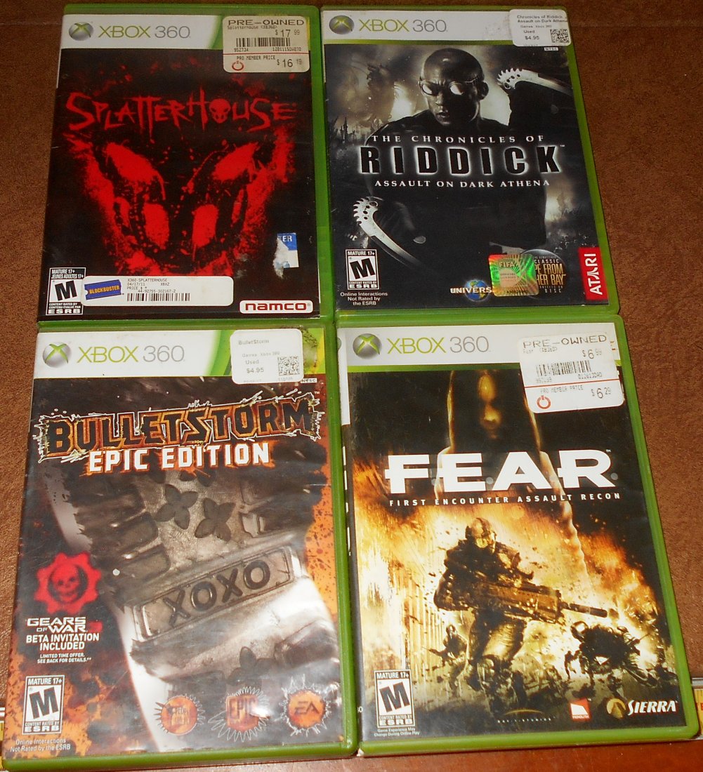 X Box Game Lot: Four different X Box 360 games, see photos.