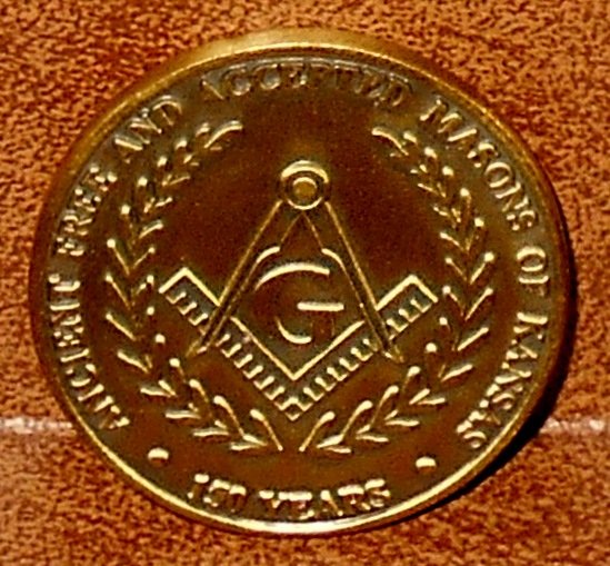 Kansas Masons Coin: 150 year of masons in Kansas, 1856-2006, see photos.