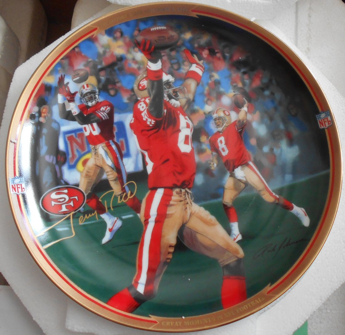 Jerry Rice Plate: The History Maker, has paperwork, limited edition, The Bradford Exchange, see photos.