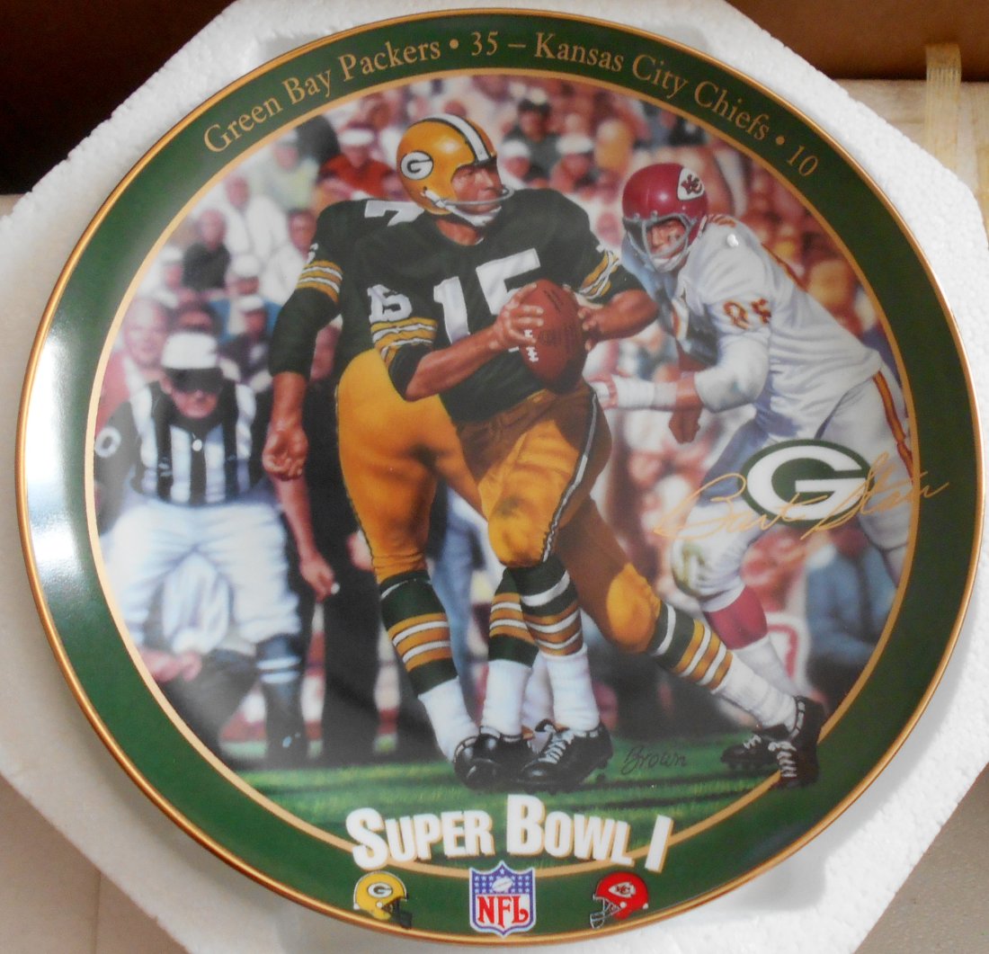 Bart Starr Plate: Winning the First One, has paperwork, limited edition, The Bradford Exchange, see photos.