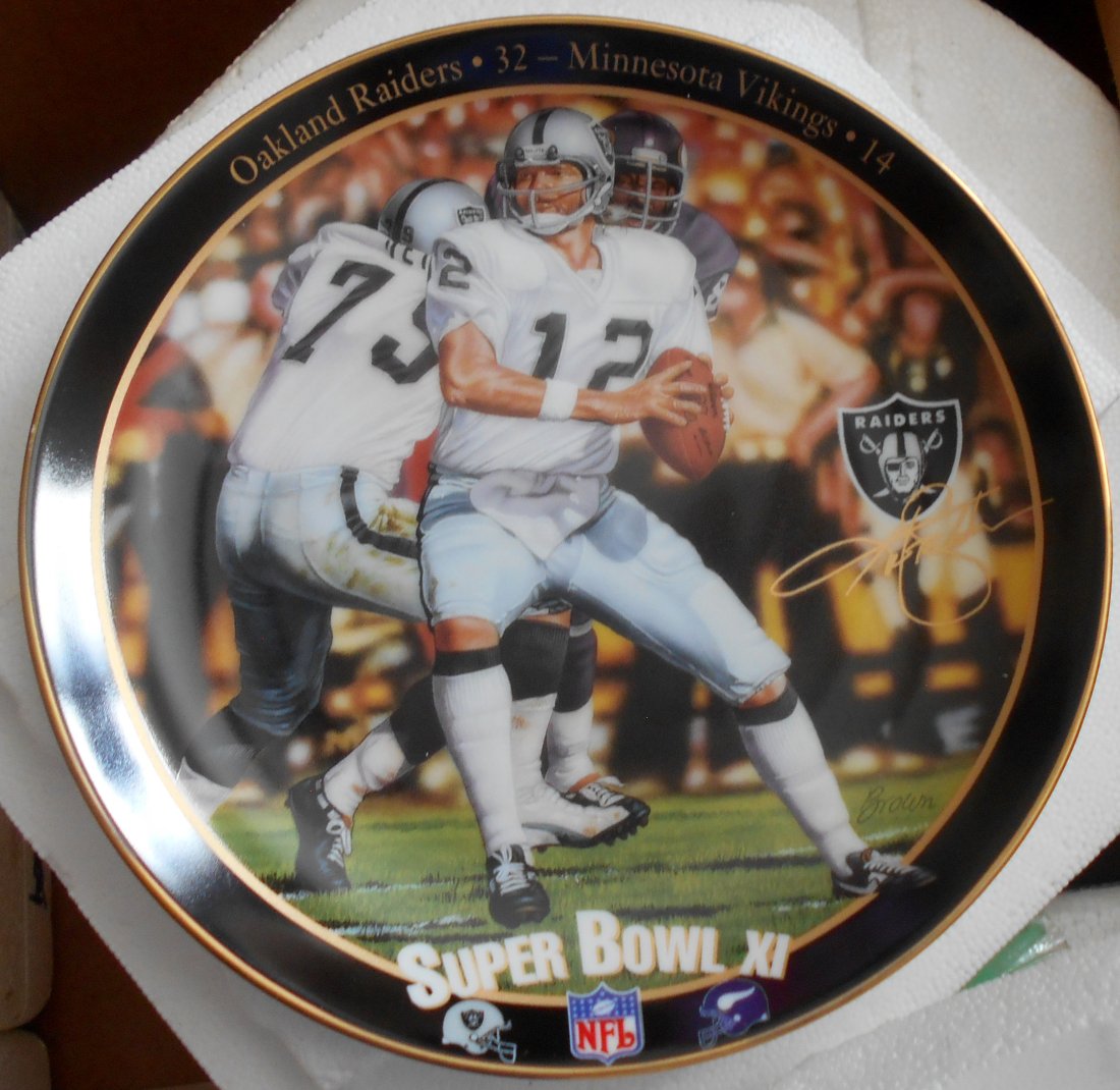 Ken Stabler Plate: The Snake Strikes, has paperwork, limited edition, The Bradford Exchange, see photos.