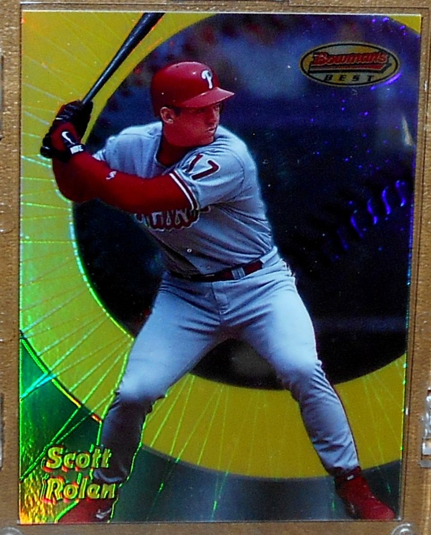 Scott Rolen: 1998 Bowman Best, #18, 283/400 refractor, see photos.