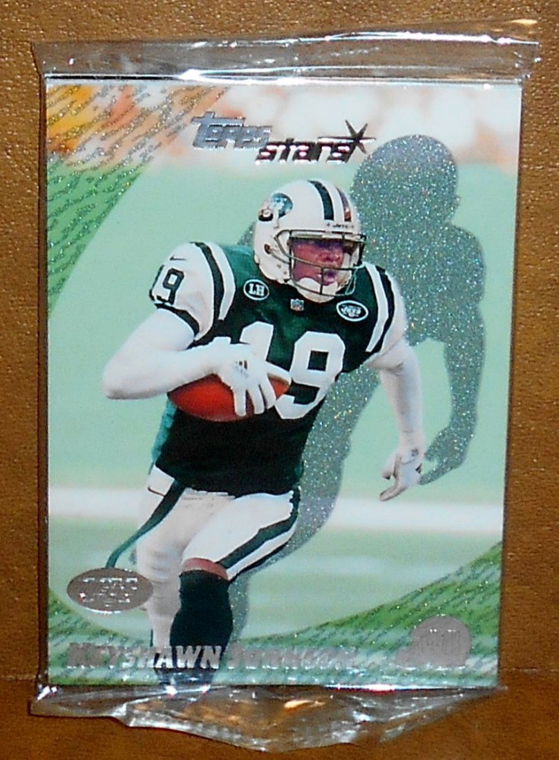 2000 Topps Stars Pre-production Football Pack: Keyshawn Johnson front, Edgerrin James back, see photos.