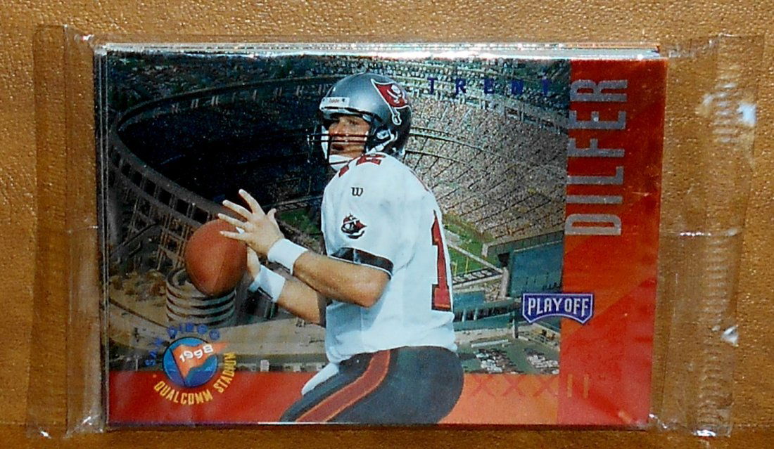 1997 Playoff Pre-production Football Pack: Trent Dilffer front, Drew Bledsoe back, see photos.