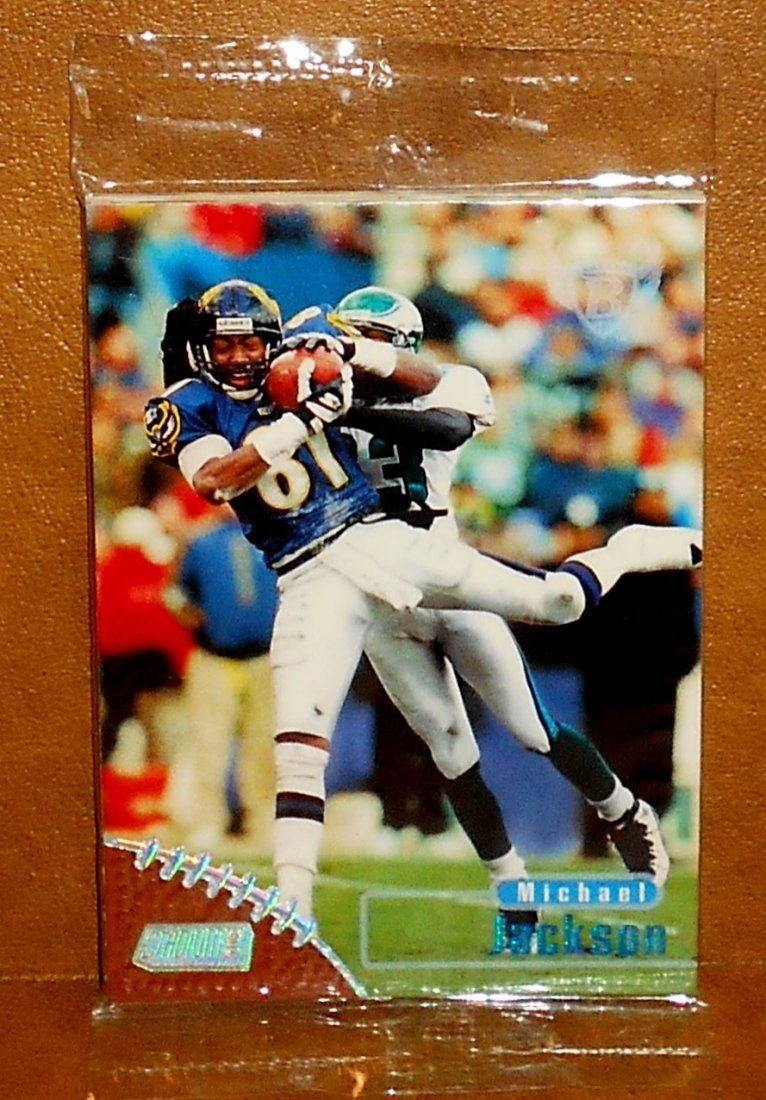 1998 Stadium Club Pre-production Football Pack: Michael Jackson front, Darrell Green back, see photos.