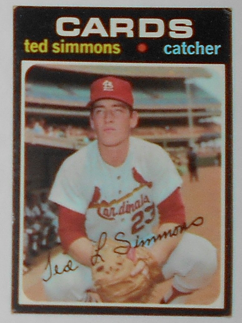 Ted Simmons: 1971 Topps, #117, see photos.