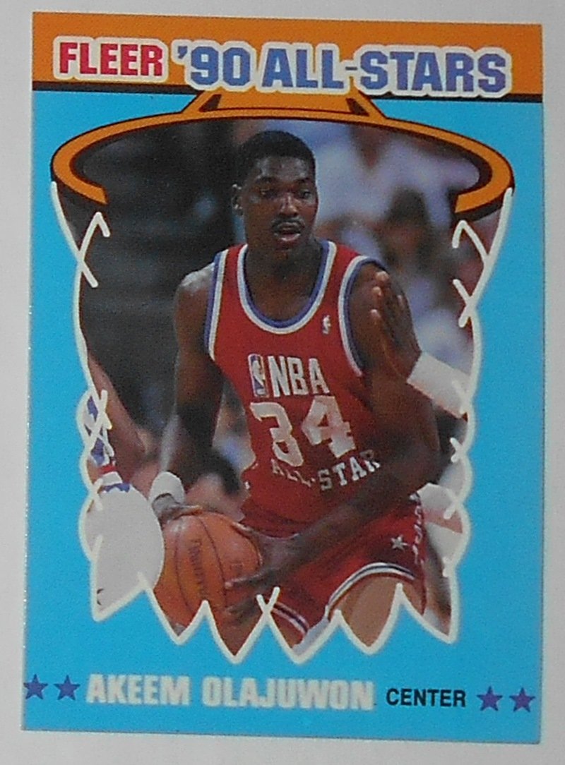 Akeem olajuwon: 1990 Fleer All Star, sticker, #3, see photos.