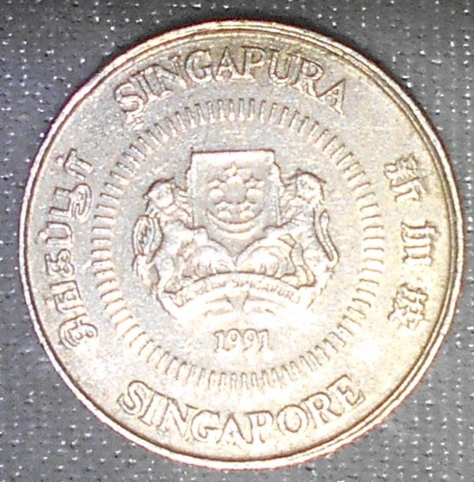 1991 Singapore: 10 cents, see photos.