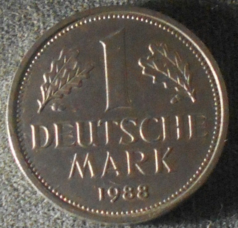 1988 1 Deutsch Mark: Bundespepvblik Deutschland, see photos.