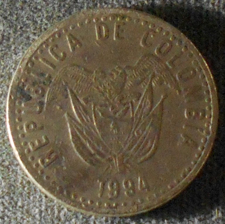 1994 Republica De Colombia: 50 pesos, see photos.