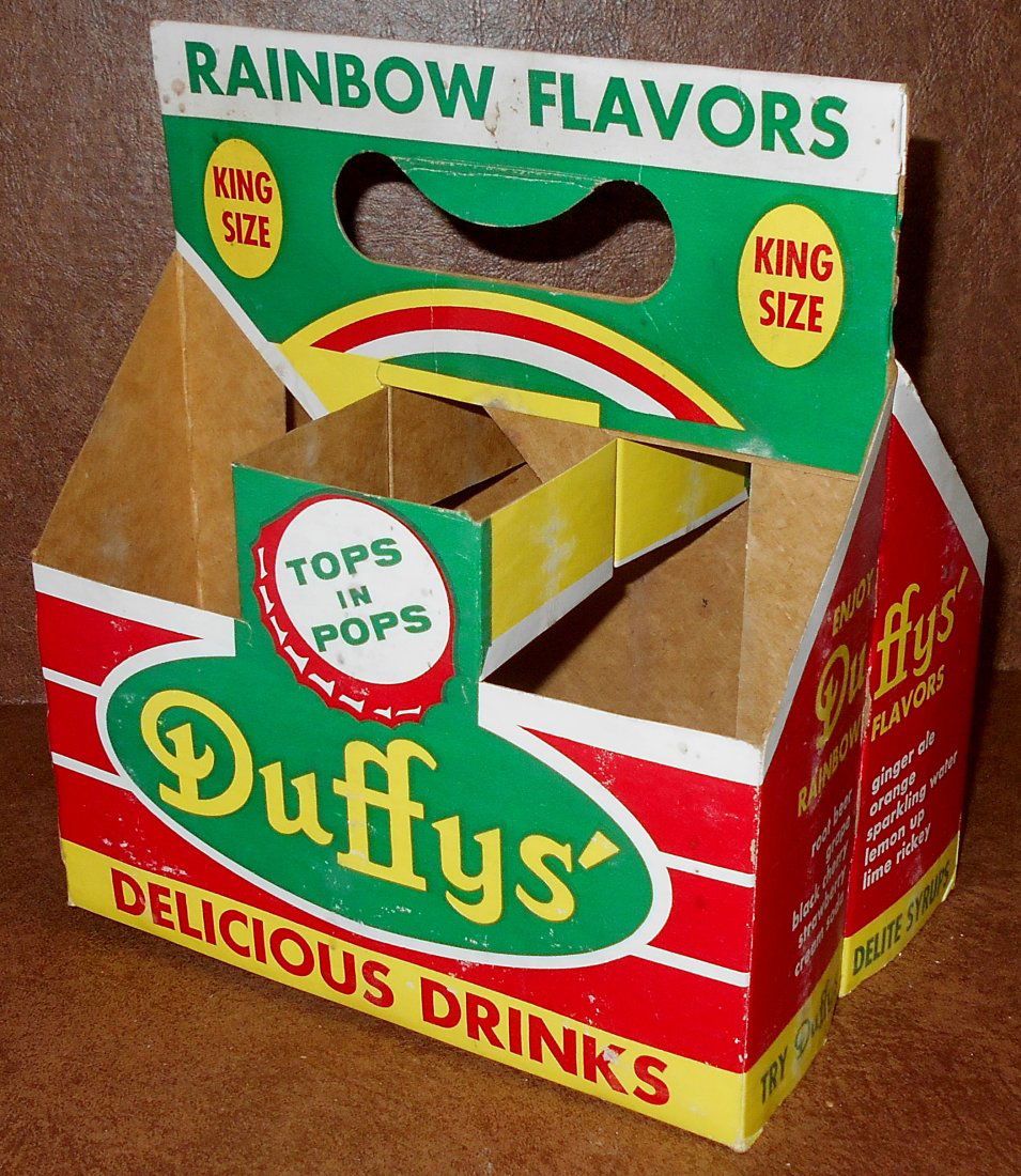 Duffys' Cola 6 Pack Carrier: Cardboard 6 pack carrier, see photos.