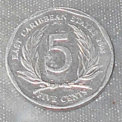 2008 East Caribbean States: Five cents, see photos.