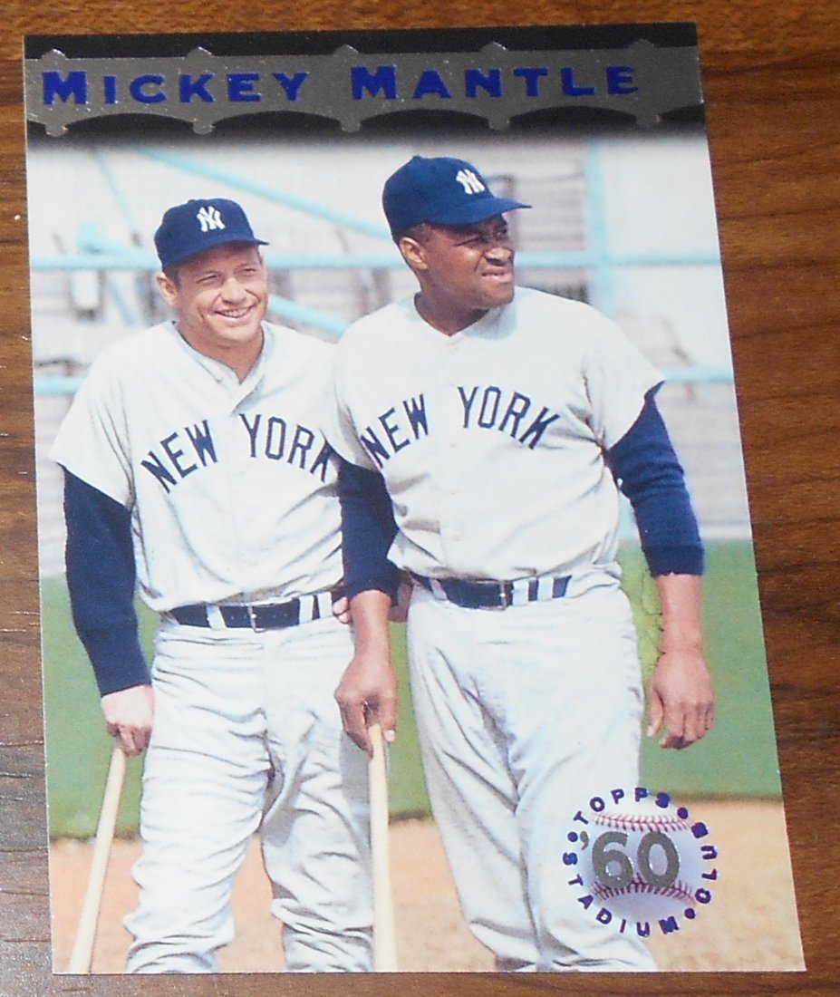 1996 Topps Baseball: Mickey Mantle with Elston Howard, #MM10, see photos.