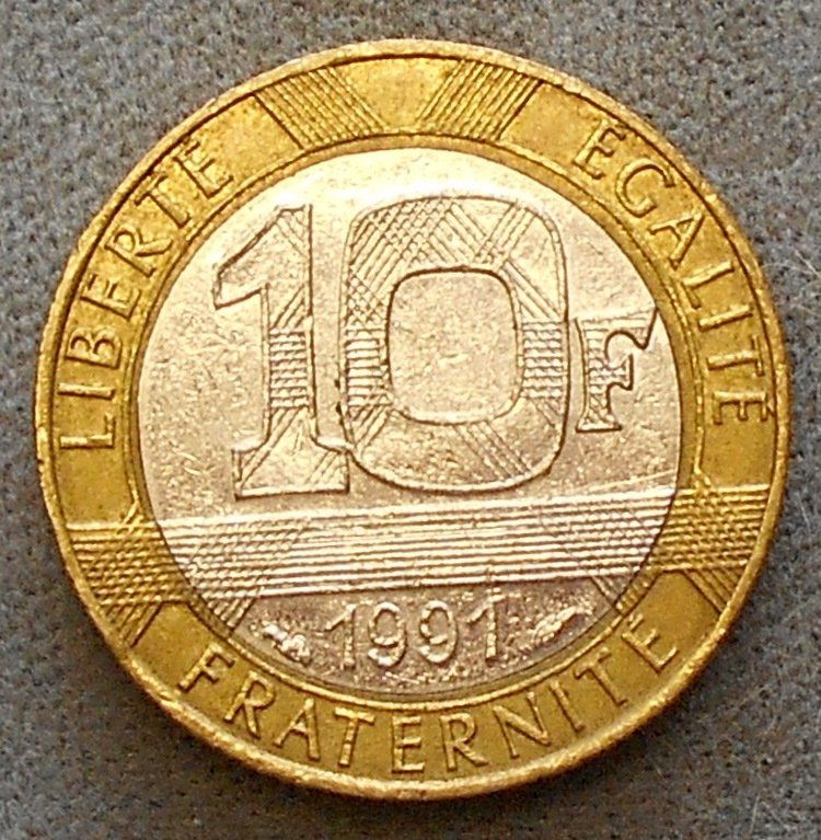 1991 10F: Liberte Egalite Fraternite, see photos.