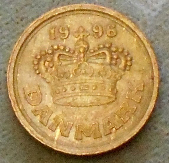 1996 Danmark: 25 Ore, see photos.