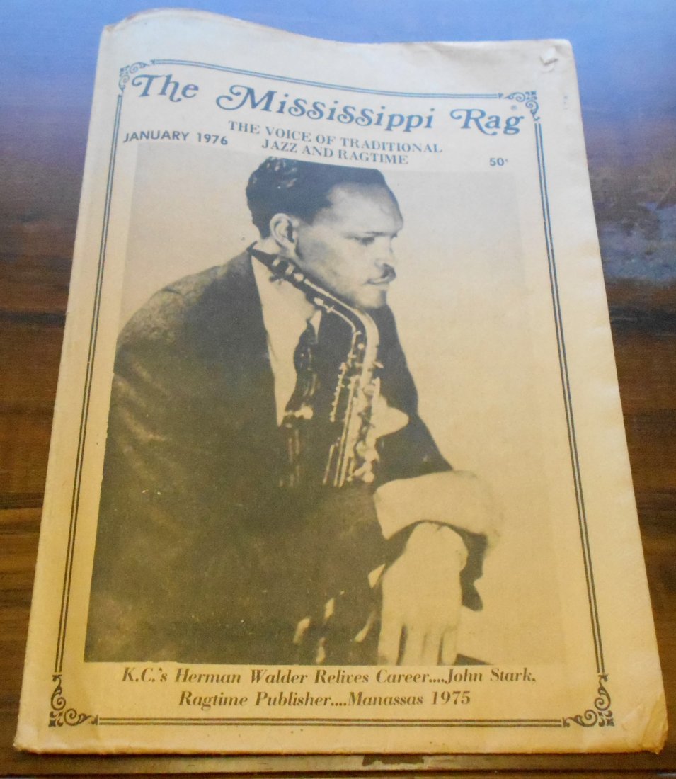The Mississippi Rag: The voice of traditional Jazz and Ragtime, Jan. 1976 issue, see photos.