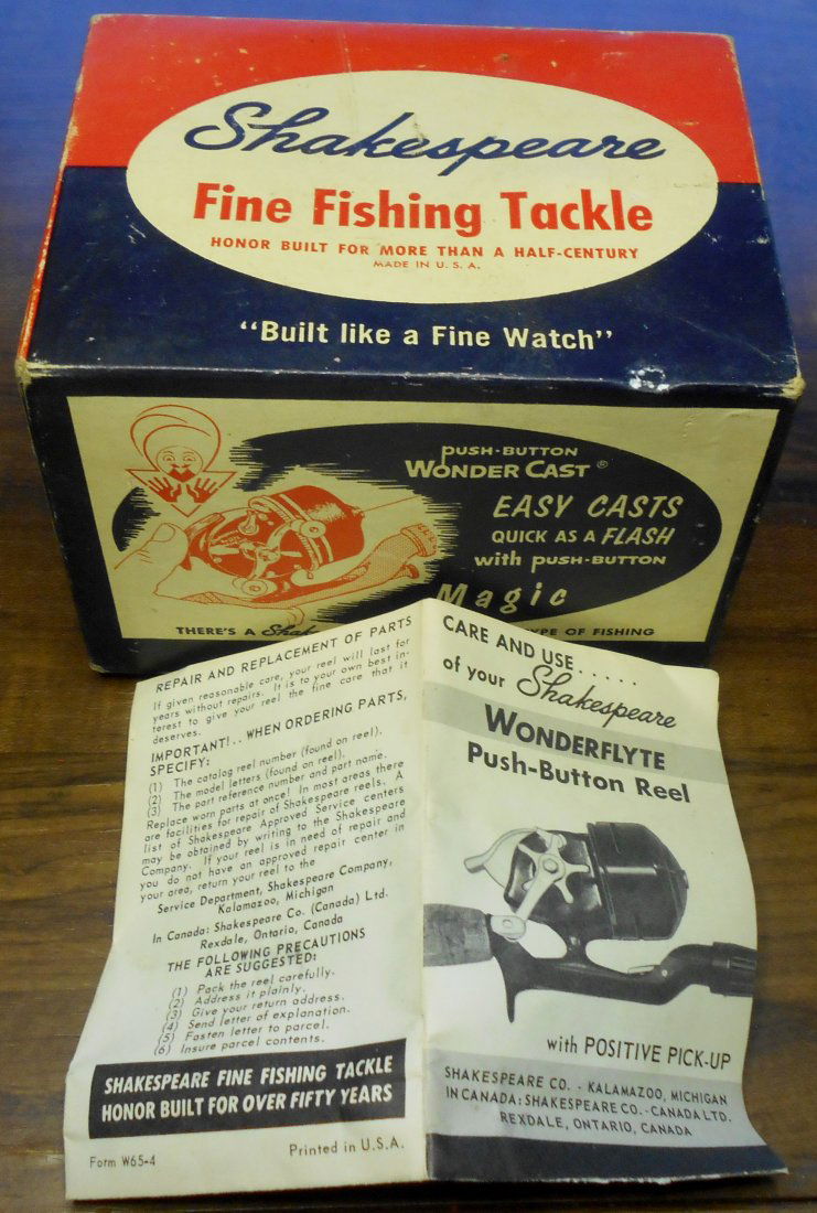 Fishing Reel Box: Shakespeare empty box with paperwork, see photos.