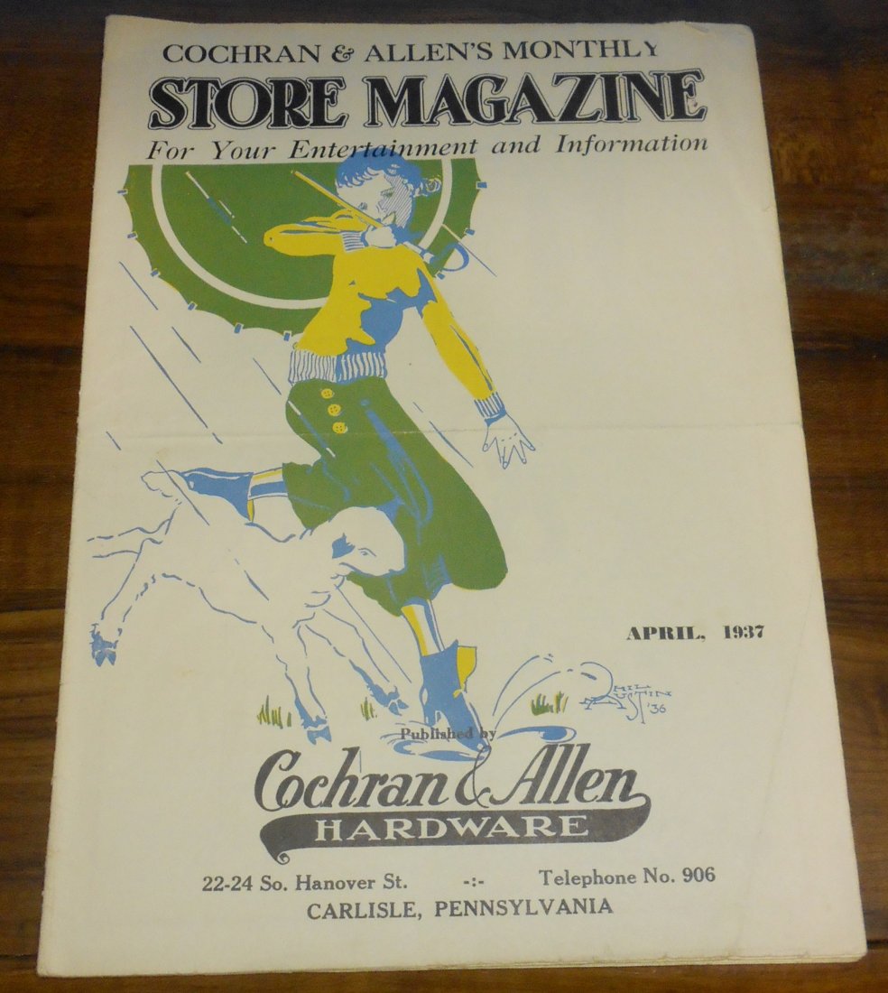 Hardware Magazine: Cochran & Allen, 1937, store magazine, great adds, see photos.