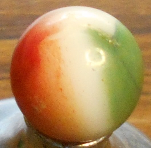 Three Color Marble: Glass marble, see photos.