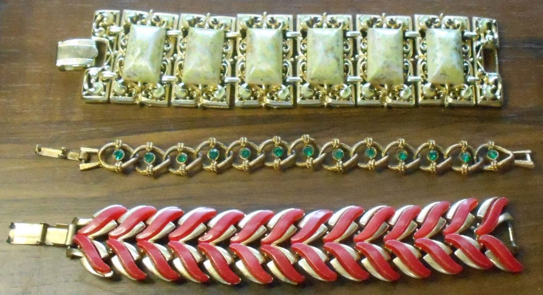 Bracelet Lot: Three different bracelets, see photos.