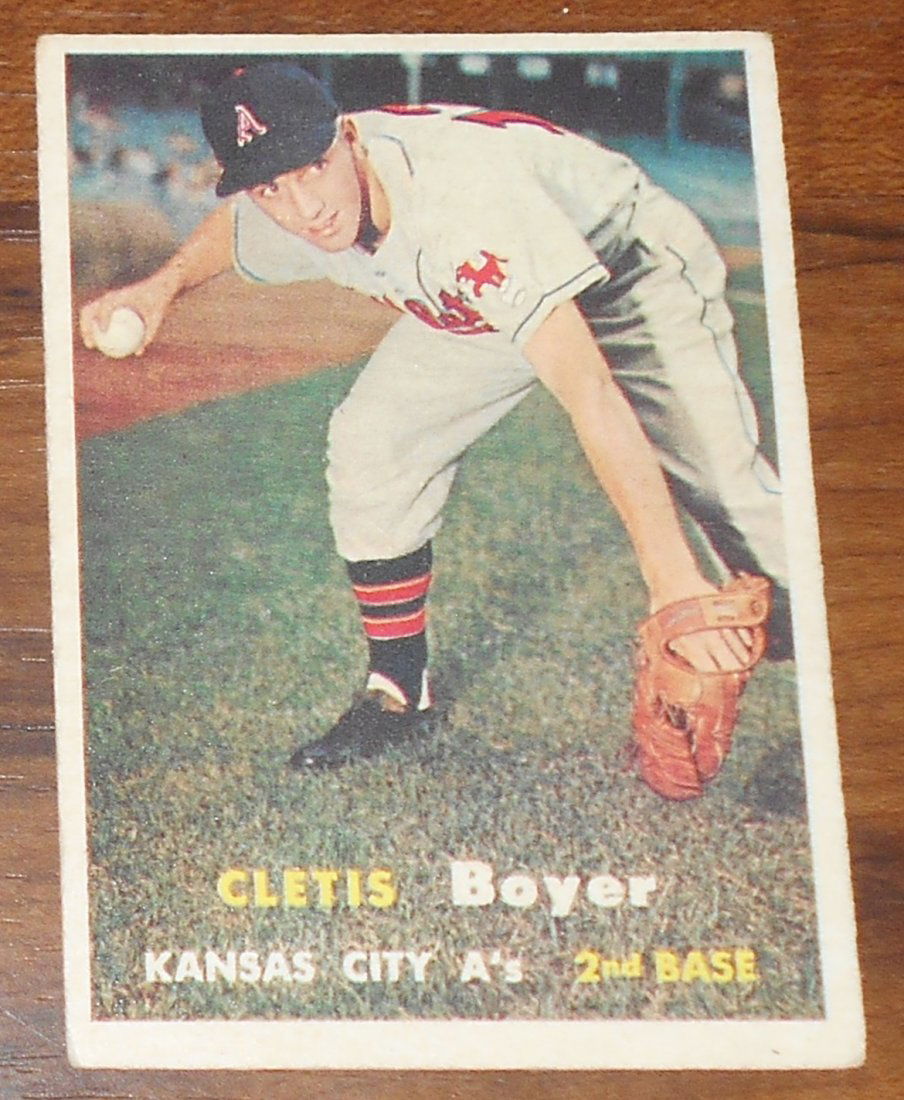 Cletis Boyer: 1957 Topps, #121, rookie, see photos.