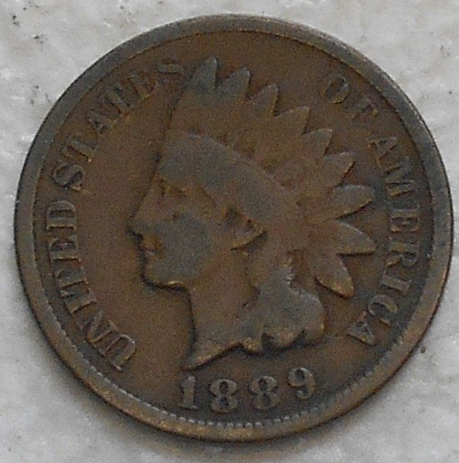 1889 Indian Cent: 1889 Indian Head cent, see photos.