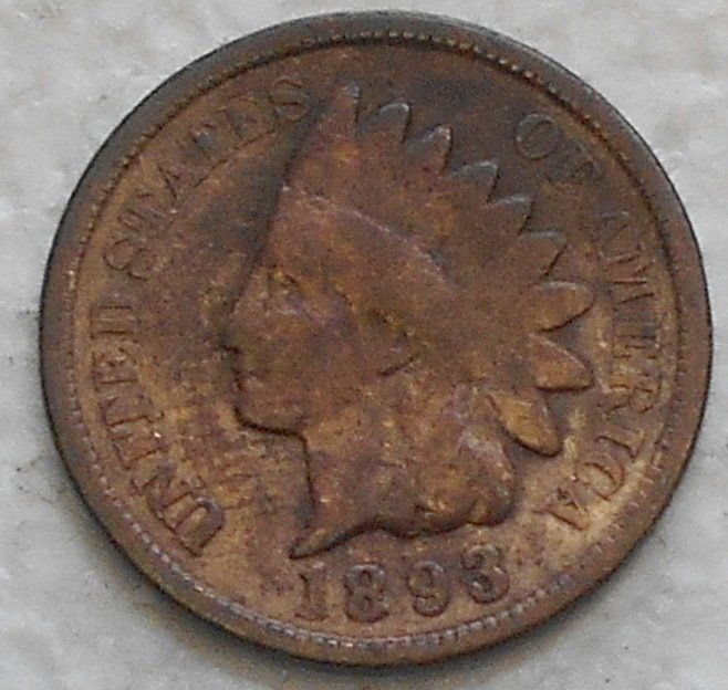 1893 Indian Cent: 1893 Indian Head cent, see photos.