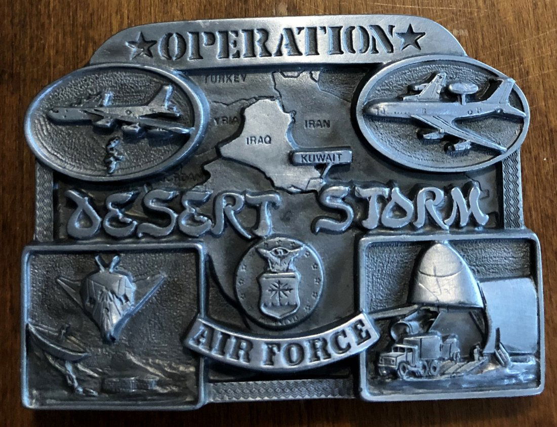 Belt Buckle: Air Force, Operation Desert Storm, 854 of 5015, see photos.