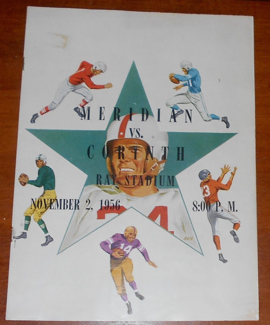 High School Football Program: 1959 Meridian vs Corinth, see photos.