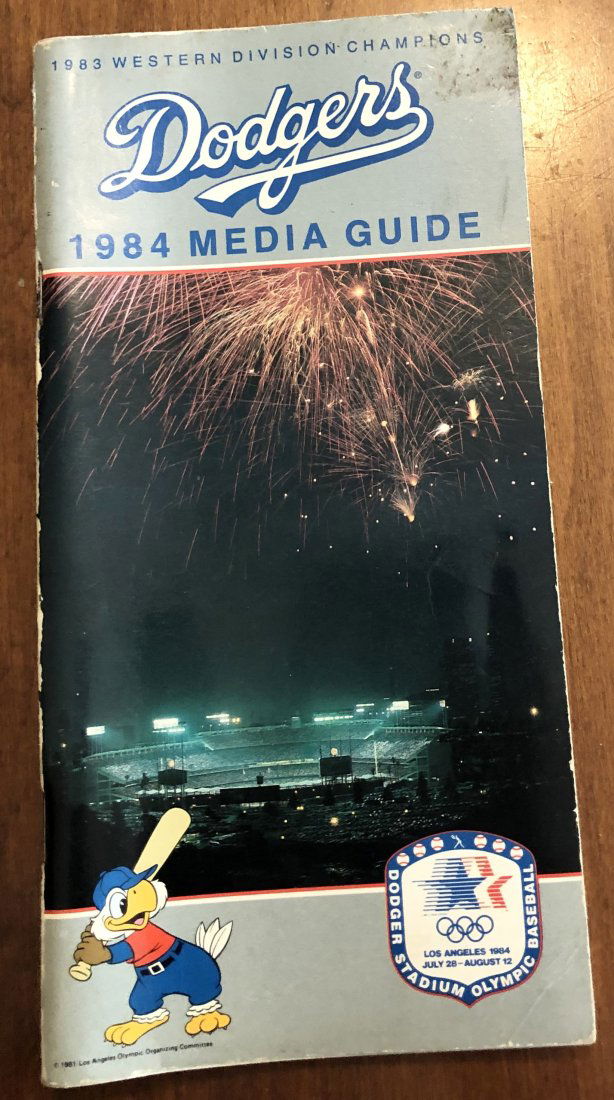 Media Guide: 1984 Los Angeles Dodgers media guide, see photos.