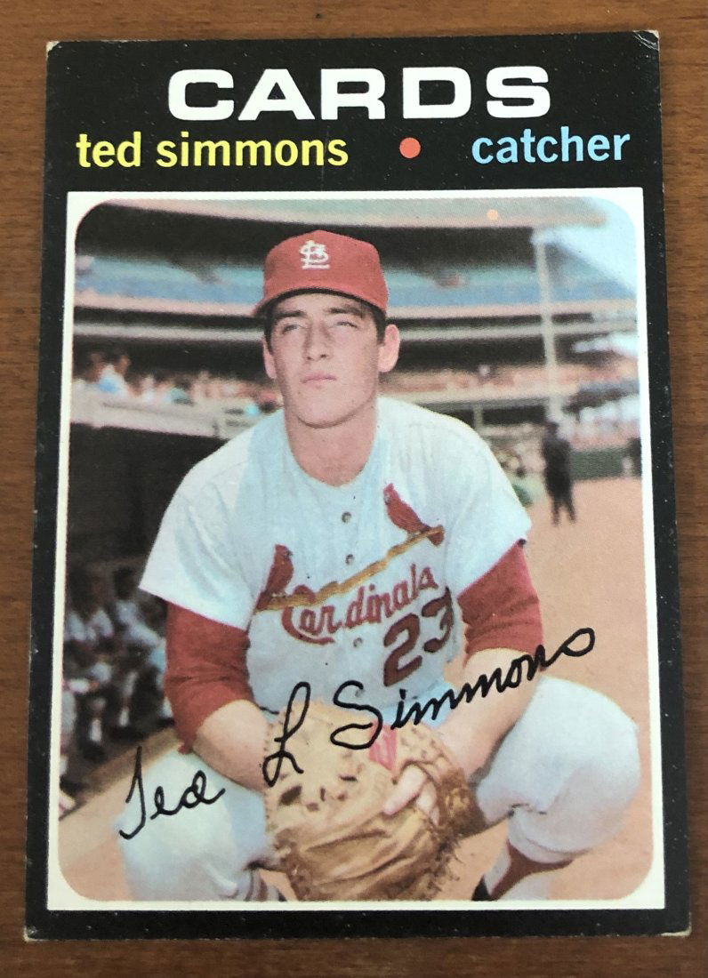 Ted Simmons: 1971 Topps, #117, see photos.