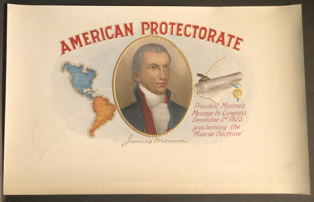 Cigar Box Label: American Protectorate, great for framing, see photos.