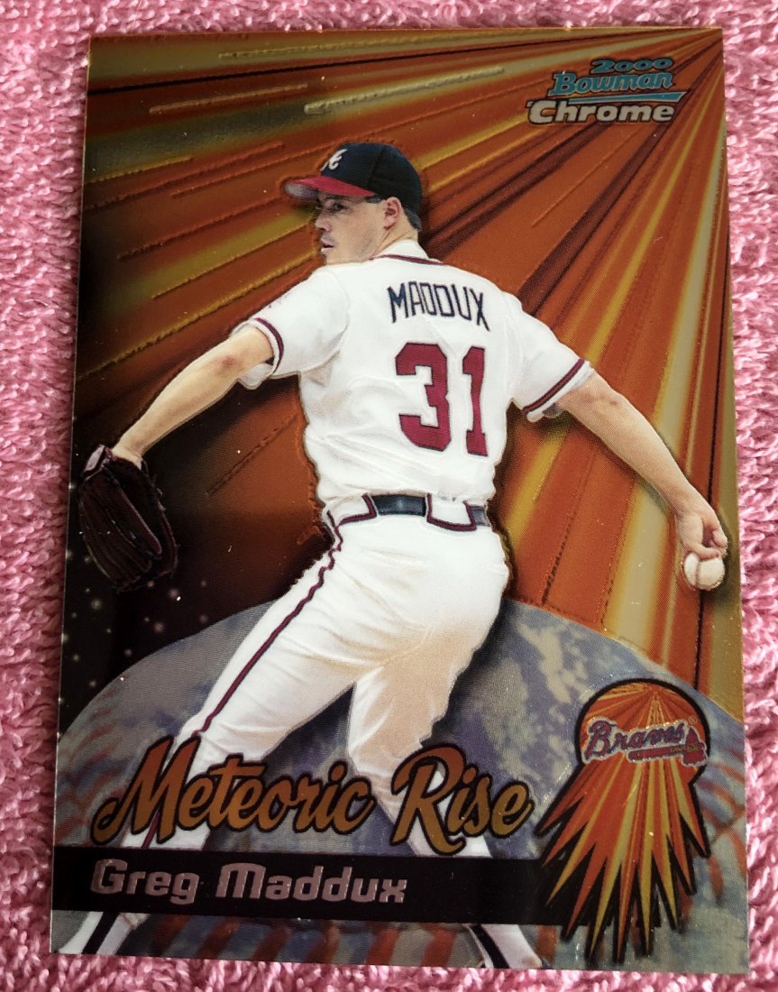 Greg Maddux: 2000 Bowman Chrome, Meteoric Rise, MR9, see photos.