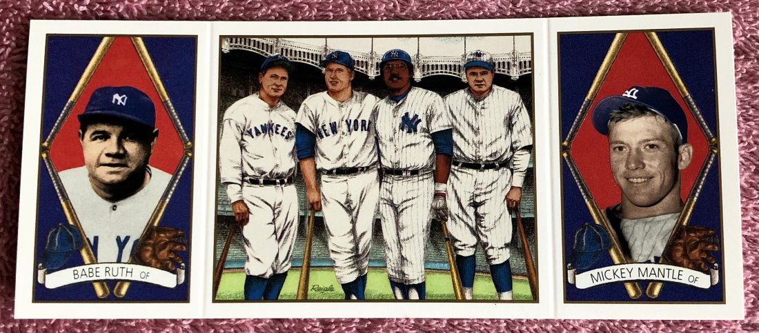 Babe Ruth and Mickey Mantle: 1993 UD B.A.T. #134, Pinstripe Power and Pride, see photos.