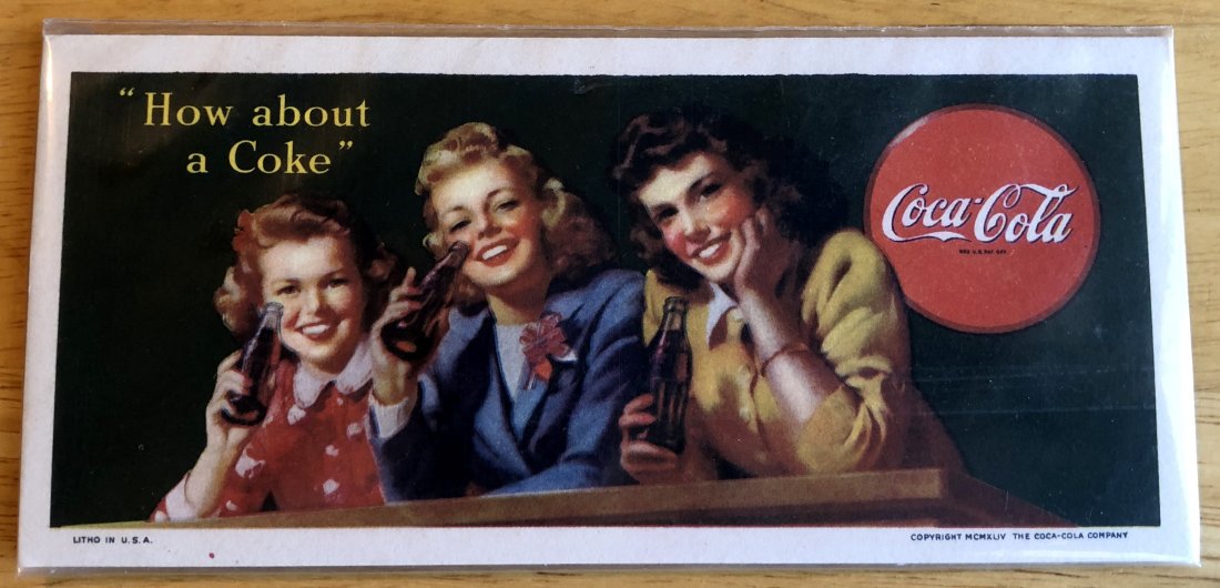 Coca-Cola Blotter: Ink blotter, unused, see photos.