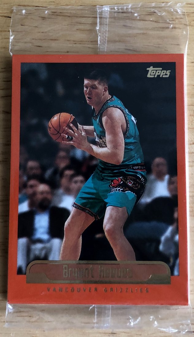 Promo -Pre-production - Sample Pack: 1999 Topps Basketball, Bryant Reeves on front, Juwan Howard on back, unopened, see photos.
