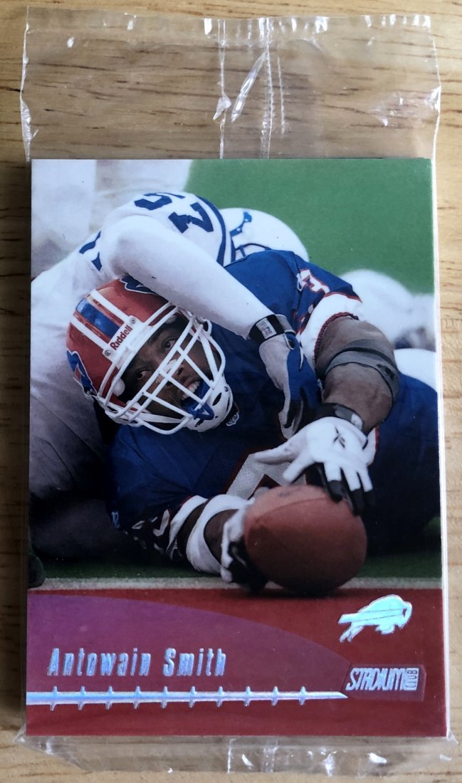 Promo -Pre-production - Sample Pack: 1999 Stadium Club Football, Antowain Smith on front, Tim Dwight on back, unopened, see photos.