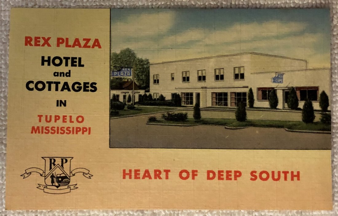 Post Card Tupelo, Mississippi: Rex Plaza Hotel and Cottages in Tupelo, Mississippi, Heart Of Deep South, see photos.