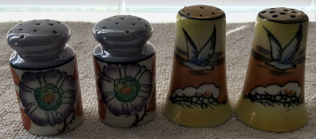 Salt & Pepper Lot: Two pair, made in Japan, see photos.